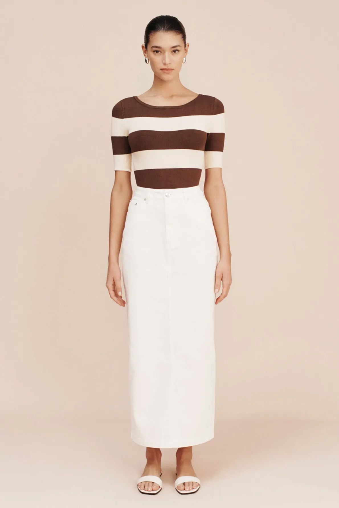 THEO TOP - CHOCOLATE STRIPE