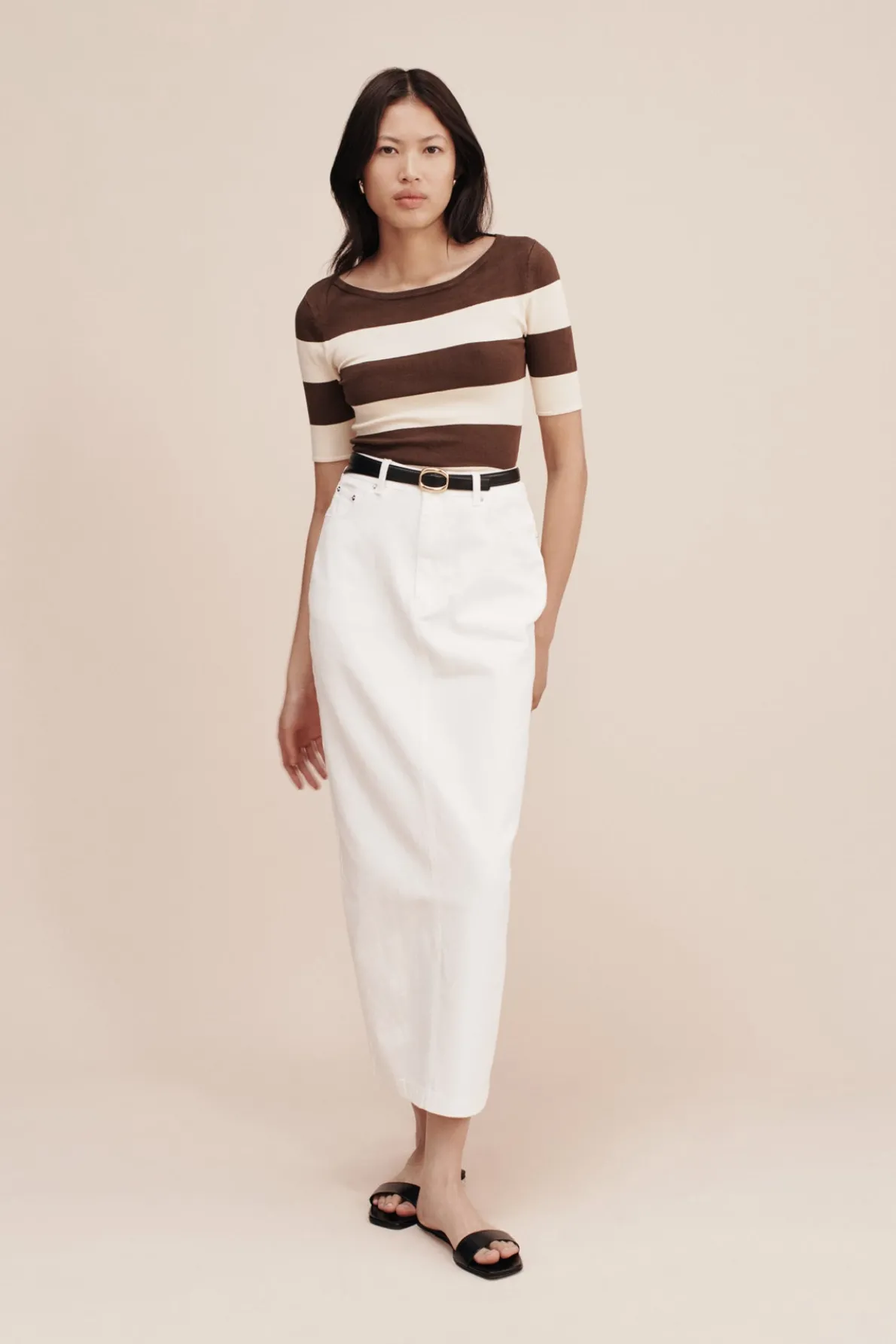 THEO TOP - CHOCOLATE STRIPE