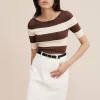 THEO TOP - CHOCOLATE STRIPE