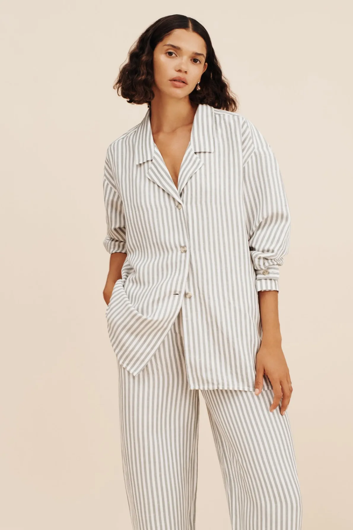 ZADIE SHIRT - SEAGRASS STRIPE