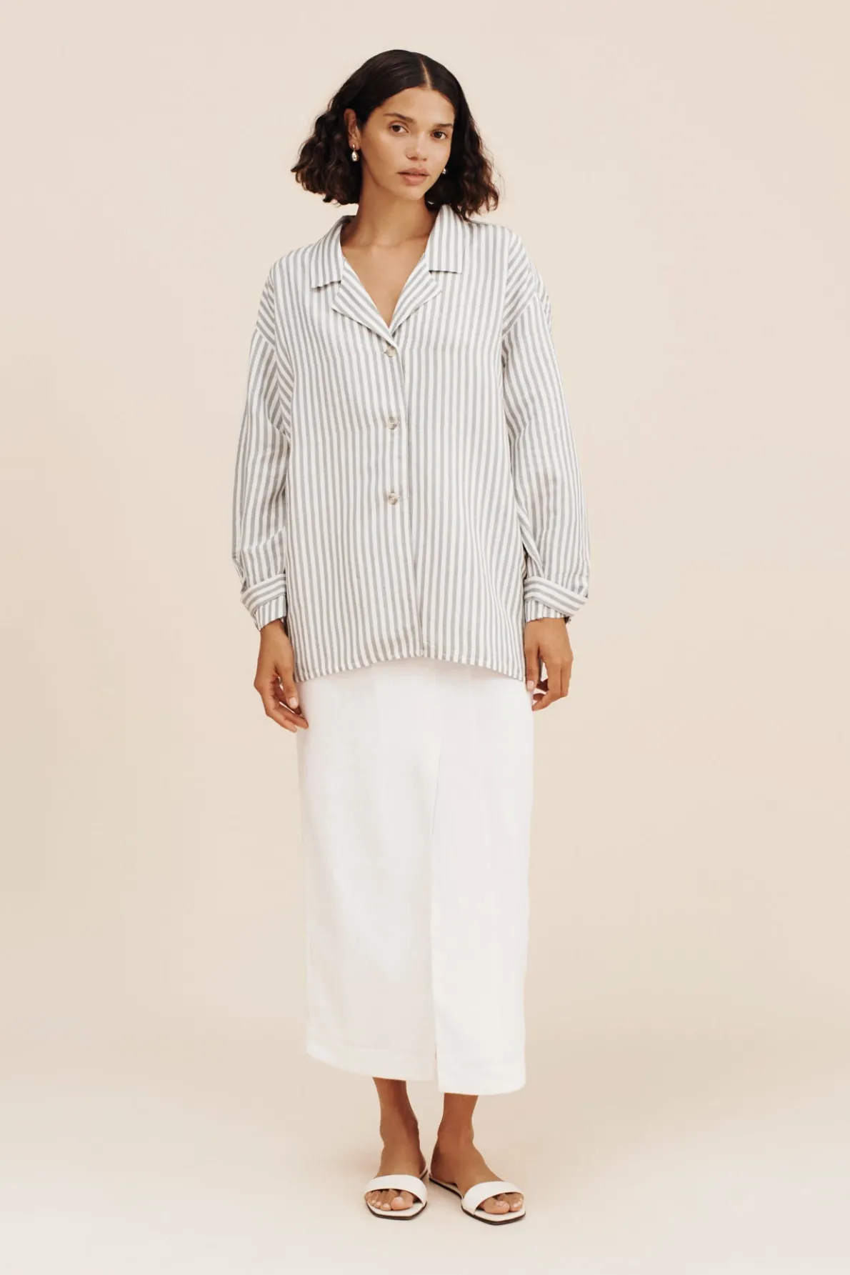 ZADIE SHIRT - SEAGRASS STRIPE