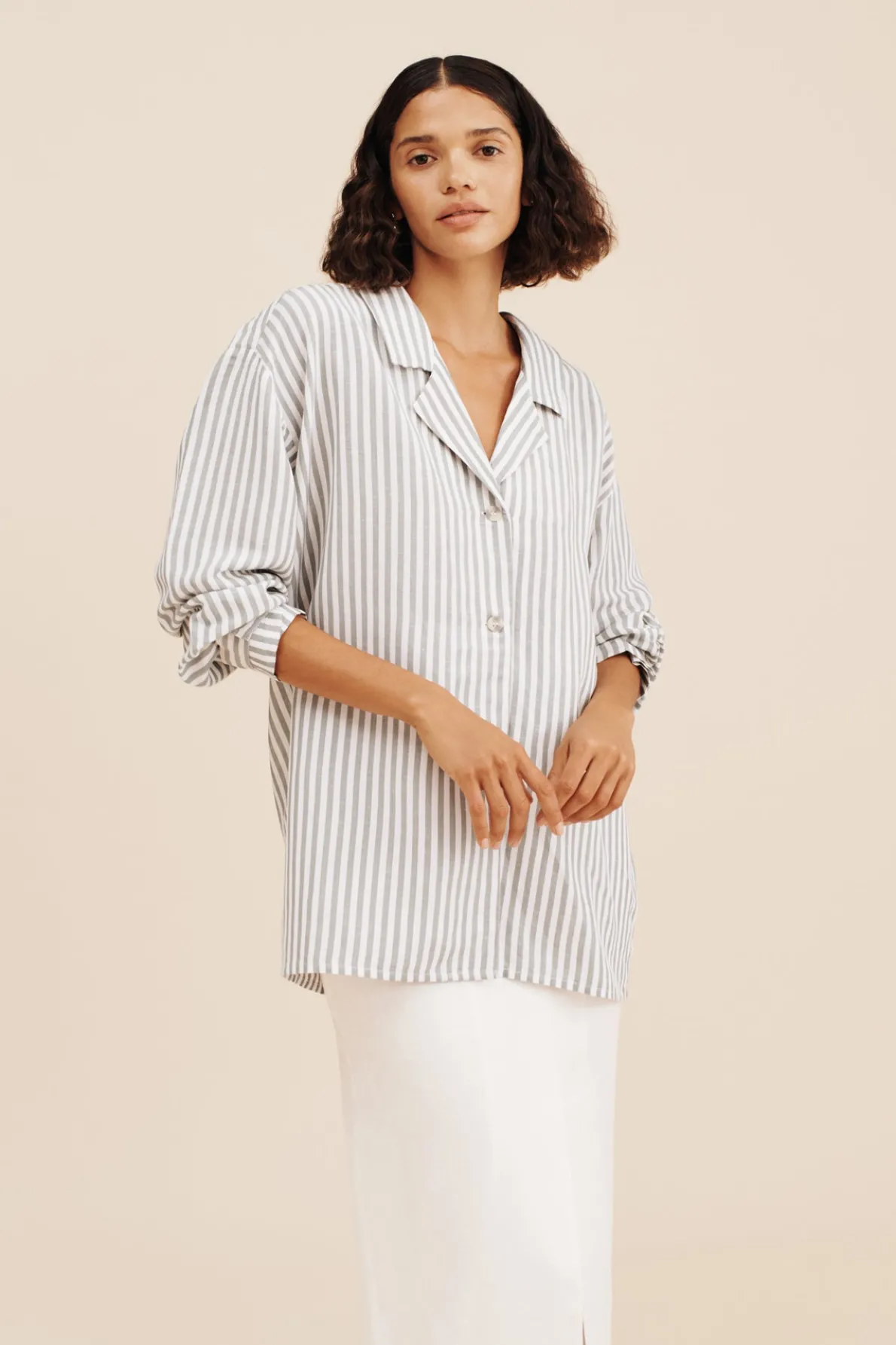 ZADIE SHIRT - SEAGRASS STRIPE